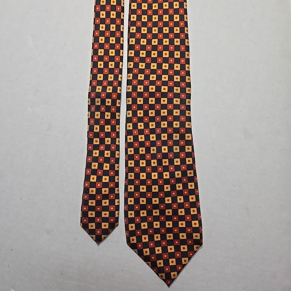 Ben Silver England Men's  Geometric Pattern 100% Silk Neck Tie 59" x 3.5"